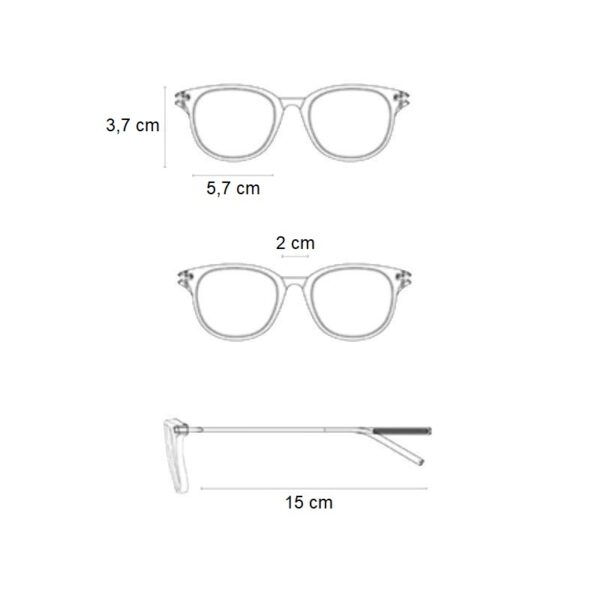 Σχεδιάγραμμα διαστάσεων για τα γυαλιά ηλίου AWEAR Paul MaxAir