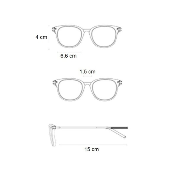 Σχεδιάγραμμα διαστάσεων για τα γυναικεία γυαλιά ηλίου Awear Serena
