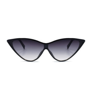 Γυναικεία γυαλιά ηλίου, Awear Carmella Black, με μαύρο cat eye σκελετό και γκρι-μοβ ντεγκραντέ φακό, φωτογραφημένα σε λευκό φόντο
