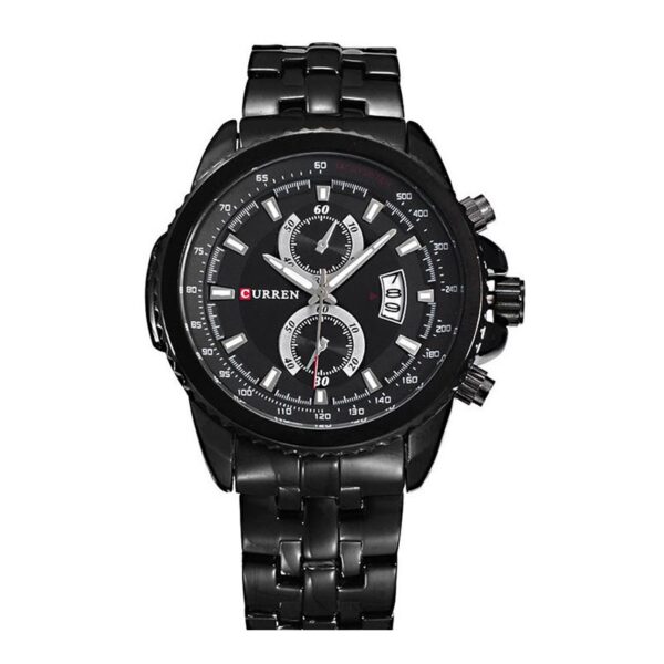 Ανδρικό ρολόι Curren 8082 Black, με μαύρο ατσάλινο μπρασελέ