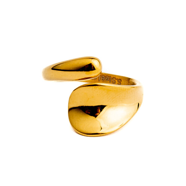 Ανοιχτό δαχτυλίδι Awear Gianna από ανοξείδωτο ατσάλι σε χρυσό χρώμα