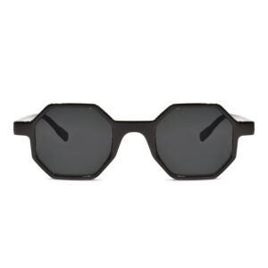 Γυαλιά ηλίου Awear Dario, με μαύρο πολυγωνικό σκελετό και μαύρο φακό
