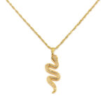 Κολιέ Awear Isis Gold, από ανοξείδωτο ατσάλι σε χρυσό χρώμα και στοιχείο φίδι