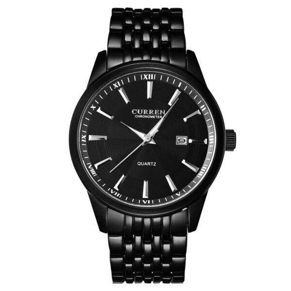 Ανδρικό ρολόι Curren 8052 Black, με μαύρο ατσάλινο μπρασελέ και μαύρο καντράν