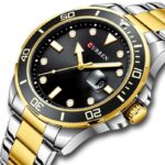 Ανδρικό-ρολόι-Curren-8388-Gold-Black-με-ατσάλινο-μπρασελέ-και-ένδειξη-ημερομηνίας