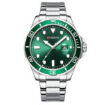 Ανδρικό-ρολόι-Curren-8388-Silver-Green-με-ατσάλινο-μπρασελέ-και-πράσινο-καντράν