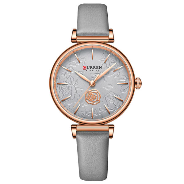 Γυναικείο ρολόι Curren 9078 Gray, με γκρι δερμάτινο λουράκι