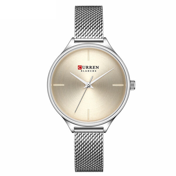 Γυναικείο ρολόι Curren 9062 Silver, με ασημί ατσάλινο μπρασελέ πλέγμα