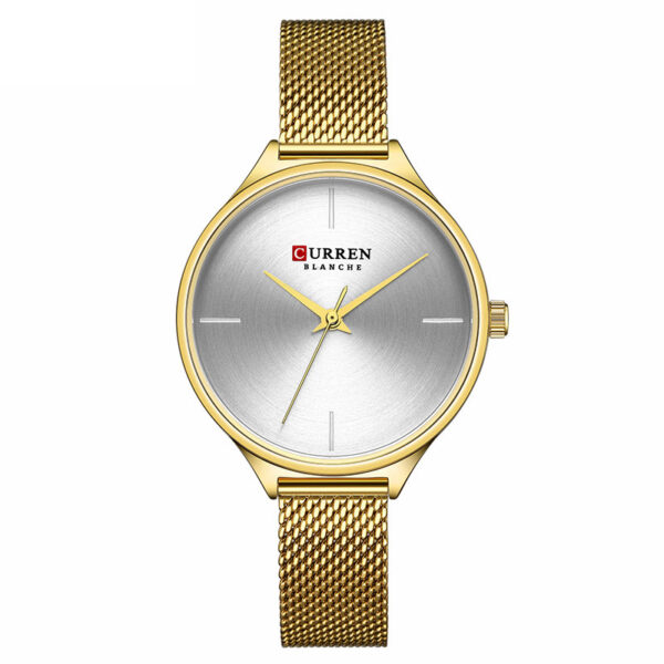 Γυναικείο ρολόι Curren 9062 Gold, με χρυσό ατσάλινο μπρασελέ πλέγμα