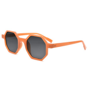 Γυαλιά ηλίου Awear Dario Orange, με πολυγωνικό σκελετό και γκρι φακό προστασίας UV400