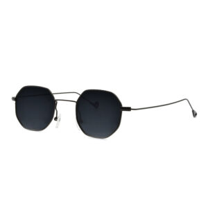 Γυαλιά ηλίου Awear Cito, με πολυγωνικό, μεταλλικό σκελετό και μαύρο φακό UV400