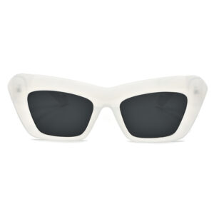 Γυναικεία γυαλιά ηλίου Awear Salina White, με λευκό διαφανή σκελετό πεταλούδα