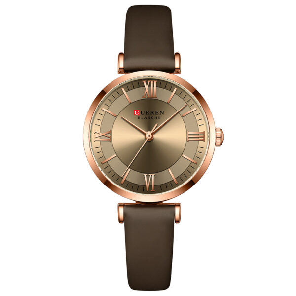 Γυναικείο ρολόι Curren 9079 με καφέ δερμάτινο λουράκι