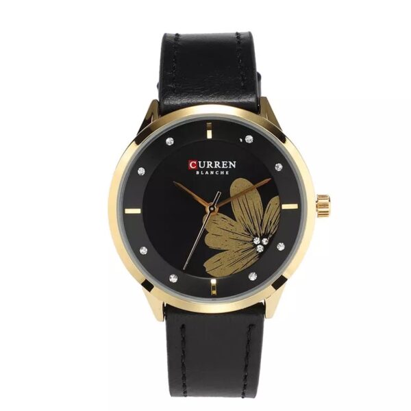 Γυναικείο ρολόι Curren 9048 με μαύρο δερμάτινο λουράκι