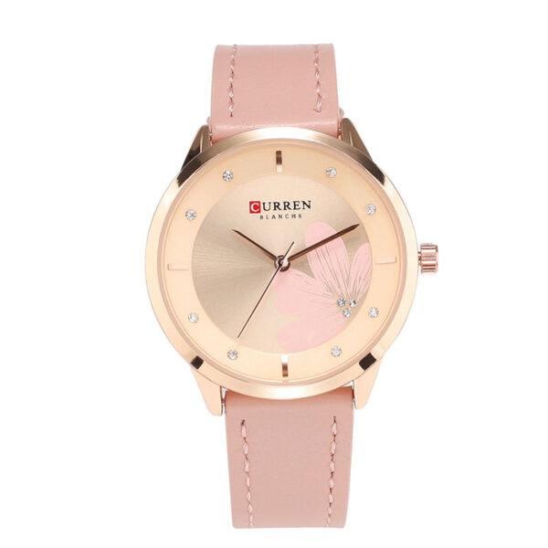 Γυναικείο ρολόι Curren 9048 με ροζ δερμάτινο λουράκι