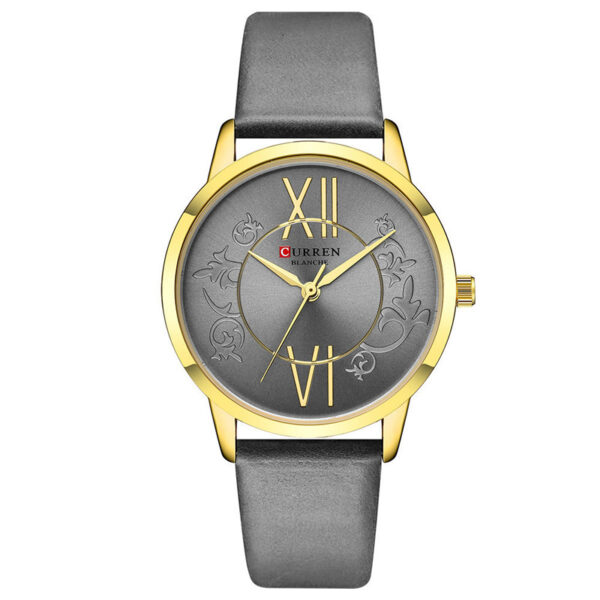 Γυναικείο ρολόι Curren 9049 με γκρι δερμάτινο λουράκι