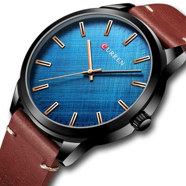 Ανδρικό ρολόι Curren 8386 Blue, με μαύρη μεταλλική κάσα και μπλε καντράν