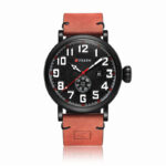 Ανδρικό-ρολόι-με-κόκκινο-δερμάτινο-λουράκι-Curren-8283-Red