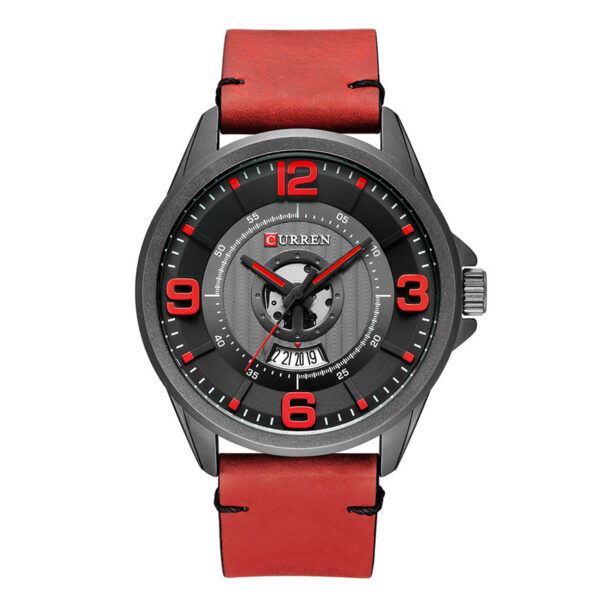 Ανδρικό ρολόι Curren 8305 Red, με κόκκινο δερμάτινο λουράκι
