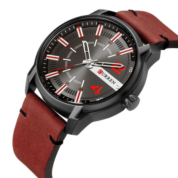Ανδρικό ρολόι Curren 8306 Red, με μαύρο καντράν