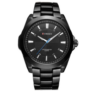 Ανδρικό ρολόι Curren 8109 Black, με μαύρο ατσάλινο μπρασελέ
