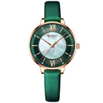 Γυναικείο-ρολόι-με-πράσινο-δερμάτινο-λουράκι-Curren-9080-Green