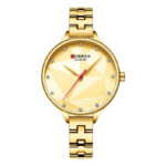 Γυναικείο-ρολόι-με-χρυσό-μπρασελέ-Curren-9047-Gold
