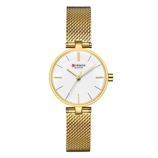 Γυναικείο ρολόι με χρυσό μπρασελέ πλέγμα Curren 9038 Gold