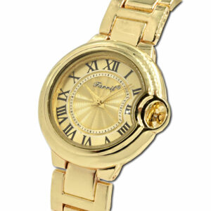Farril ρολόι γυναικείο με μπρασελέ χρυσό και χρυσό καντράν, Awear Chino Gold