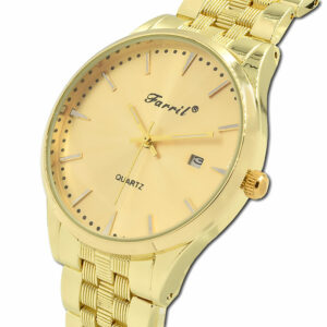 Farril ρολόι γυναικείο με μπρασελέ και χρυσό καντράν με ημερομηνία, Awear Juana Gold