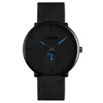Ανδρικό ρολόι με μπρασελέ μαύρο, SKMEI 9185 Blue