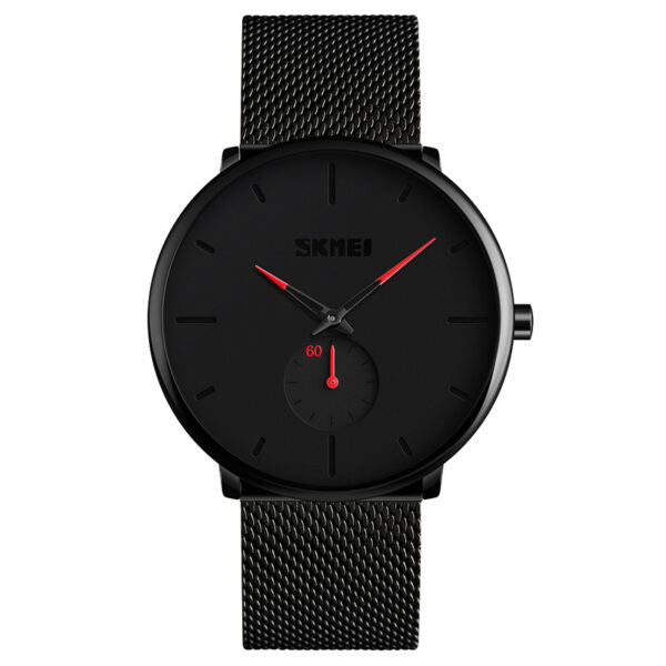 Ανδρικό ρολόι με μπρασελέ μαύρο, SKMEI 9185 Red