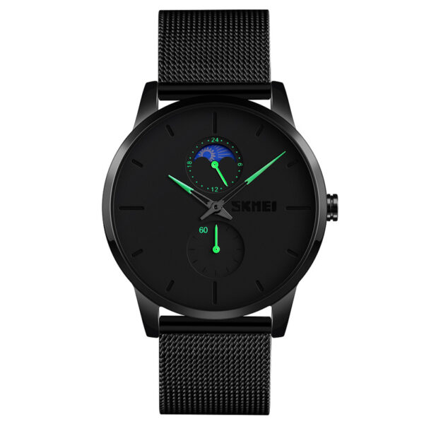 Ανδρικό ρολόι με μπρασελέ μαύρο, SKMEI 9208 Green