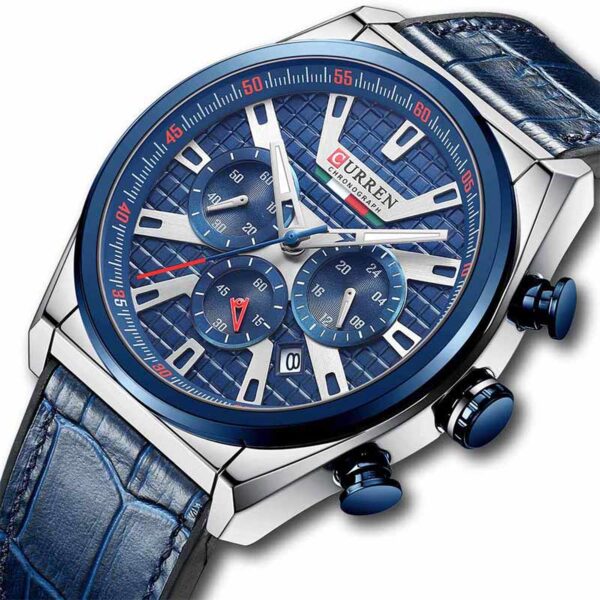 Curren 8392 Blue ανδρικό ρολόι μπλε καντράν με ημερομηνία