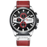 Ανδρικό ρολόι με δερμάτινο λουράκι, Curren 8394 Red