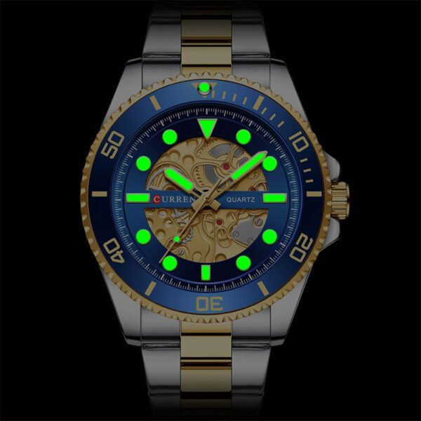 Curren 8412 Blue ανδρικό ρολόι με φωσφορίζοντες δείκτες