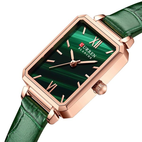 Curren 9082 Green γυναικείο ρολόι με ορθογώνιο καντράν
