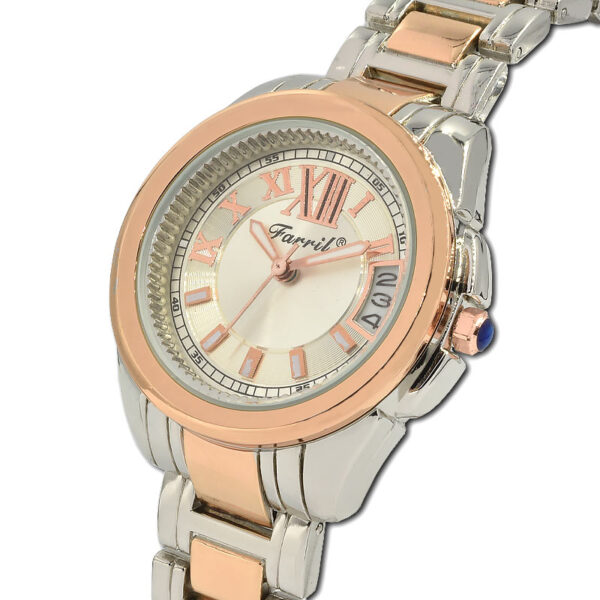 Farril ρολόι γυναικείο με μπρασελέ ασημί - ροζ χρυσό και ασημί καντράν, Awear Irma Silver Rose Gold