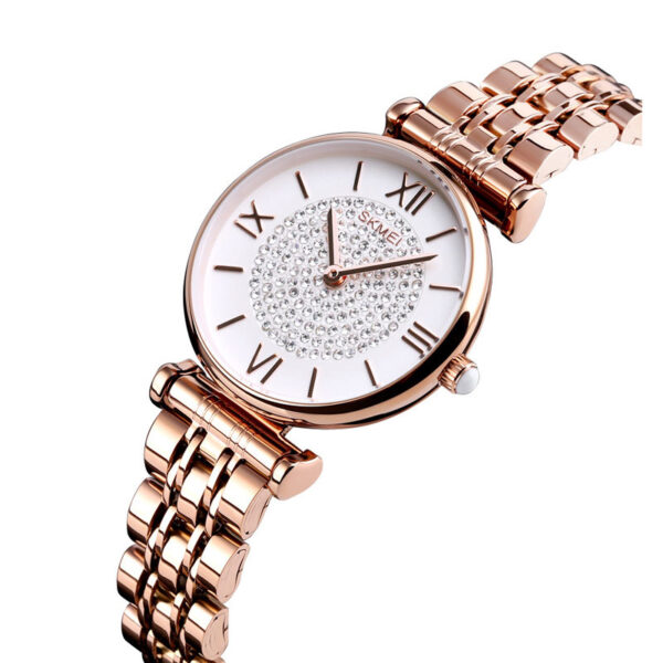 SKMEI 1533 Rose Gold γυναικείο ρολόι με μπρασελέ ροζ χρυσό
