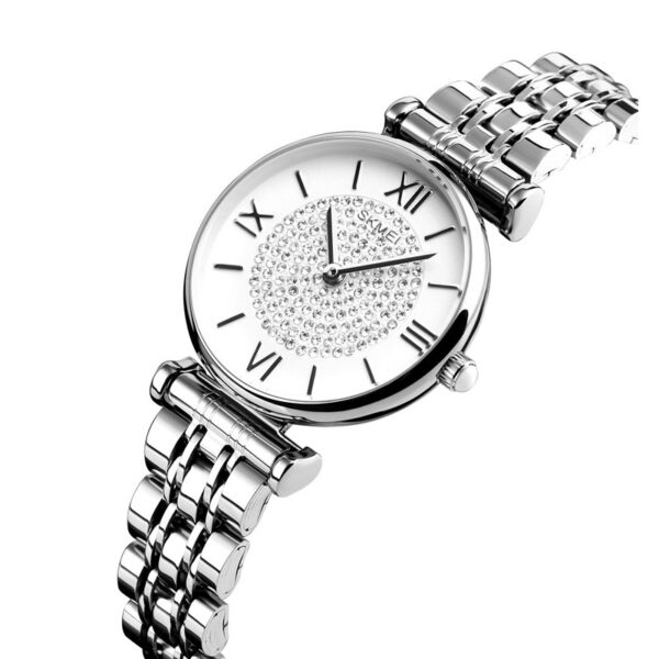 SKMEI 1533 Silver γυναικείο ρολόι με μπρασελέ ασημί