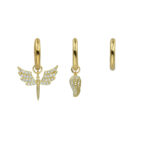 Σκουλαρίκια σετ για πολλές τρύπες Awear Wing Gold