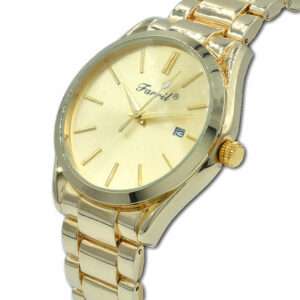 Farril γυναικείο ρολόι χρυσό, με μπρασελέ και ένδειξη ημερομηνίας, Awear Mirela Gold