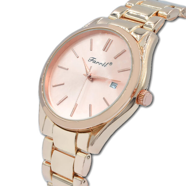 Farril γυναικείο ρολόι ροζ χρυσό, με μπρασελέ και ένδειξη ημερομηνίας, Awear Mirela Rose Gold