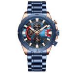 Curren 8401 Blue ανδρικό ρολόι με μπρασελέ