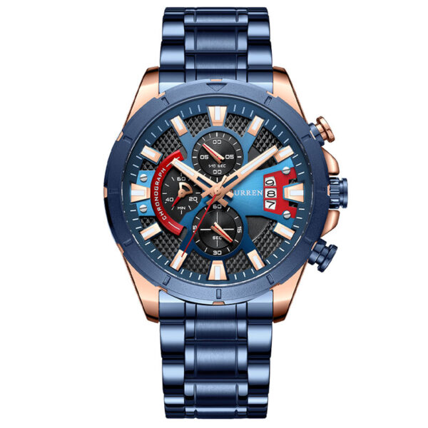 Curren 8401 Blue ανδρικό ρολόι με μπρασελέ