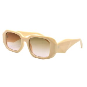 Γυαλιά ηλίου γυναικεία με ορθογώνιο λευκό σκελετό και φακό UV400, Awear Bella White