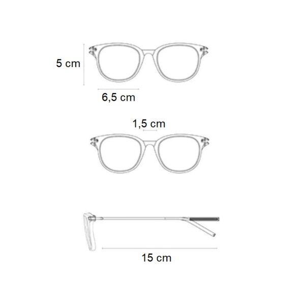 Σχεδιάγραμμα διαστάσεων για τα ανδρικά γυαλιά ηλίου Awear Lorenzo