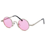 Γυαλιά-ηλίου-στρογγυλά-με-ροζ-φακό-UV400-Awear-Saco-Pink