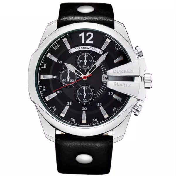 Curren 8176 Black Silver ανδρικό ρολόι