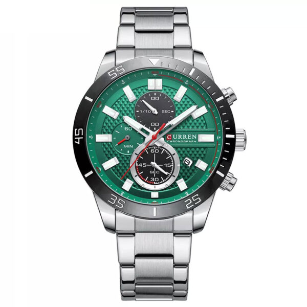 Curren 8417 Green ανδρικό ρολόι με μπρασελέ